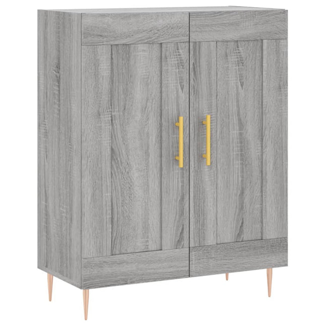 skænk 69,5x34x90 cm konstrueret træ grå sonoma-eg