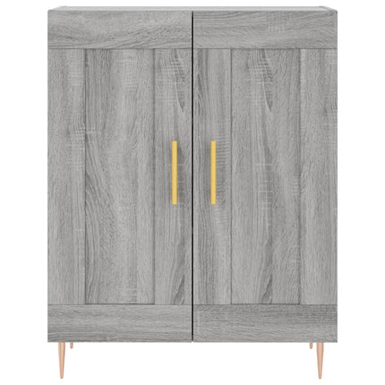 skænk 69,5x34x90 cm konstrueret træ grå sonoma-eg