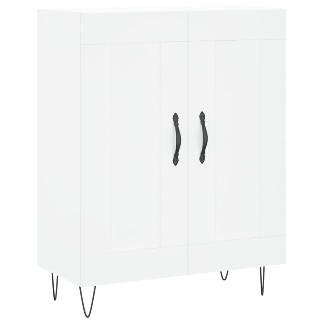 skænk 69,5x34x90 cm konstrueret træ hvid