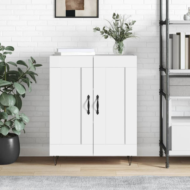 skænk 69,5x34x90 cm konstrueret træ hvid