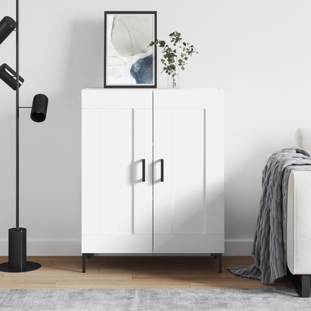 skænk 69,5x34x90 cm konstrueret træ hvid