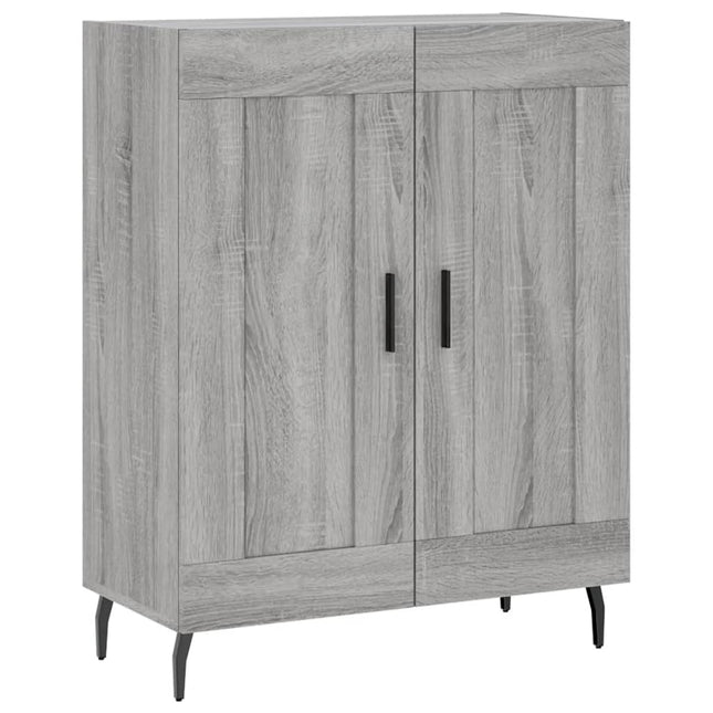 skænk 69,5x34x90 cm konstrueret træ grå sonoma-eg
