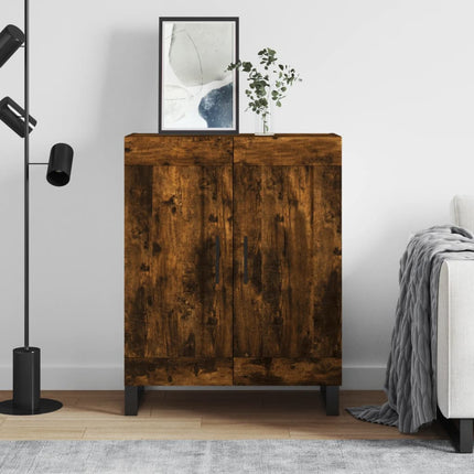 skænk 69,5x34x90 cm konstrueret træ røget egetræsfarve