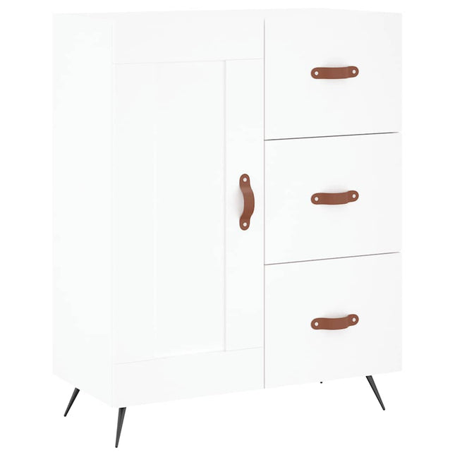 skænk 69,5x34x90 cm konstrueret træ hvid