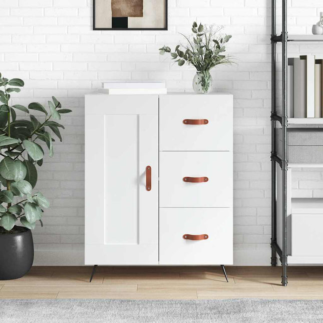 skænk 69,5x34x90 cm konstrueret træ hvid