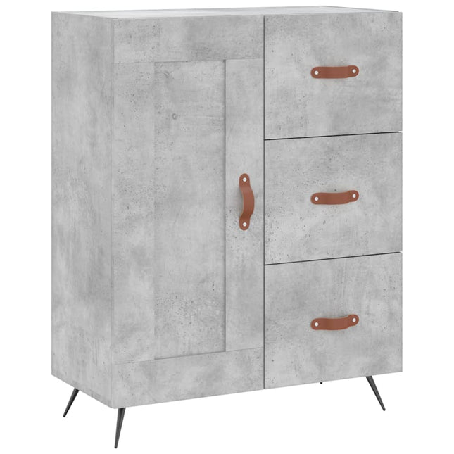 skænk 69,5x34x90 cm konstrueret træ betongrå