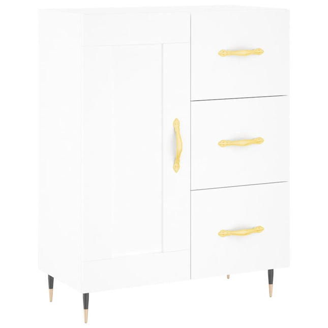 skænk 69,5x34x90 cm konstrueret træ hvid