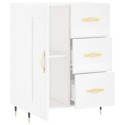 skænk 69,5x34x90 cm konstrueret træ hvid