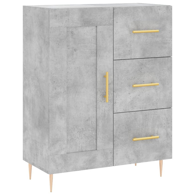 skænk 69,5x34x90 cm konstrueret træ betongrå