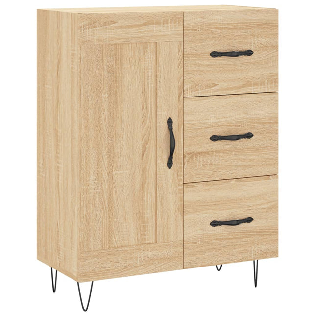 skænk 69,5x34x90 cm konstrueret træ sonoma-eg