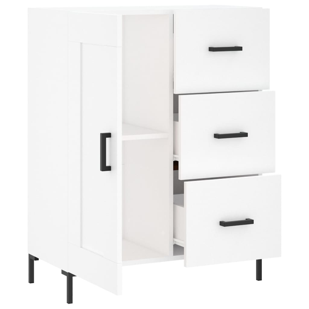 skænk 69,5x34x90 cm konstrueret træ hvid