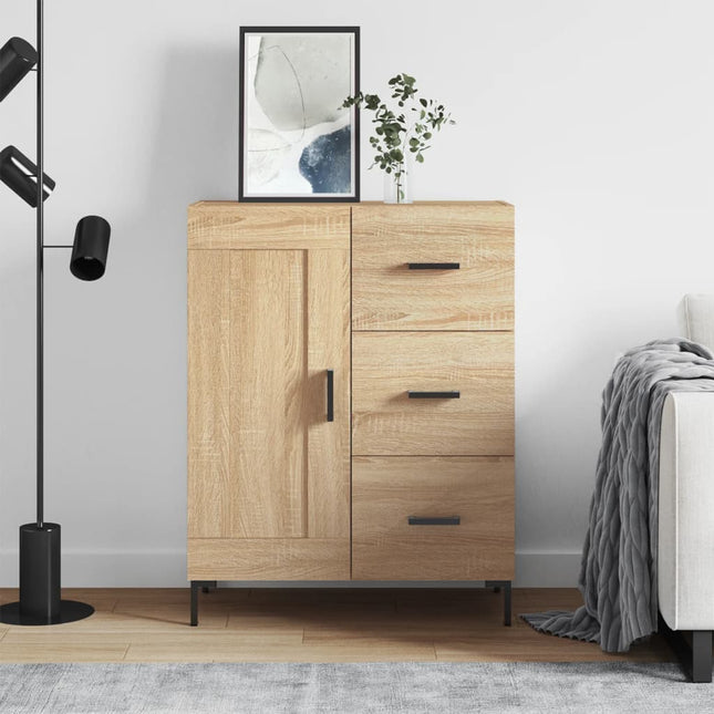 skænk 69,5x34x90 cm konstrueret træ sonoma-eg