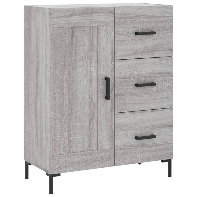 skænk 69,5x34x90 cm konstrueret træ grå sonoma-eg