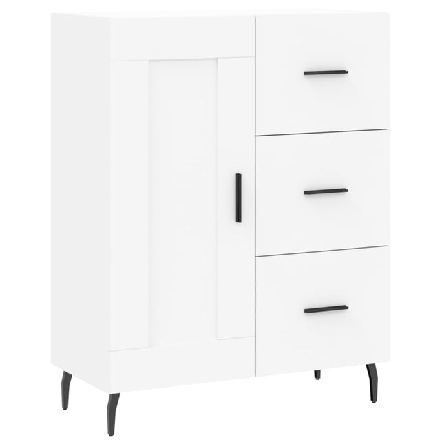 skænk 69,5x34x90 cm konstrueret træ hvid