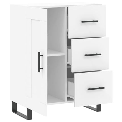 skænk 69,5x34x90 cm konstrueret træ hvid