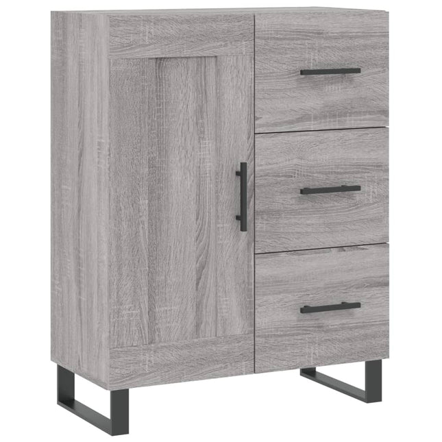 skænk 69,5x34x90 cm konstrueret træ grå sonoma-eg