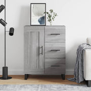 skænk 69,5x34x90 cm konstrueret træ grå sonoma-eg