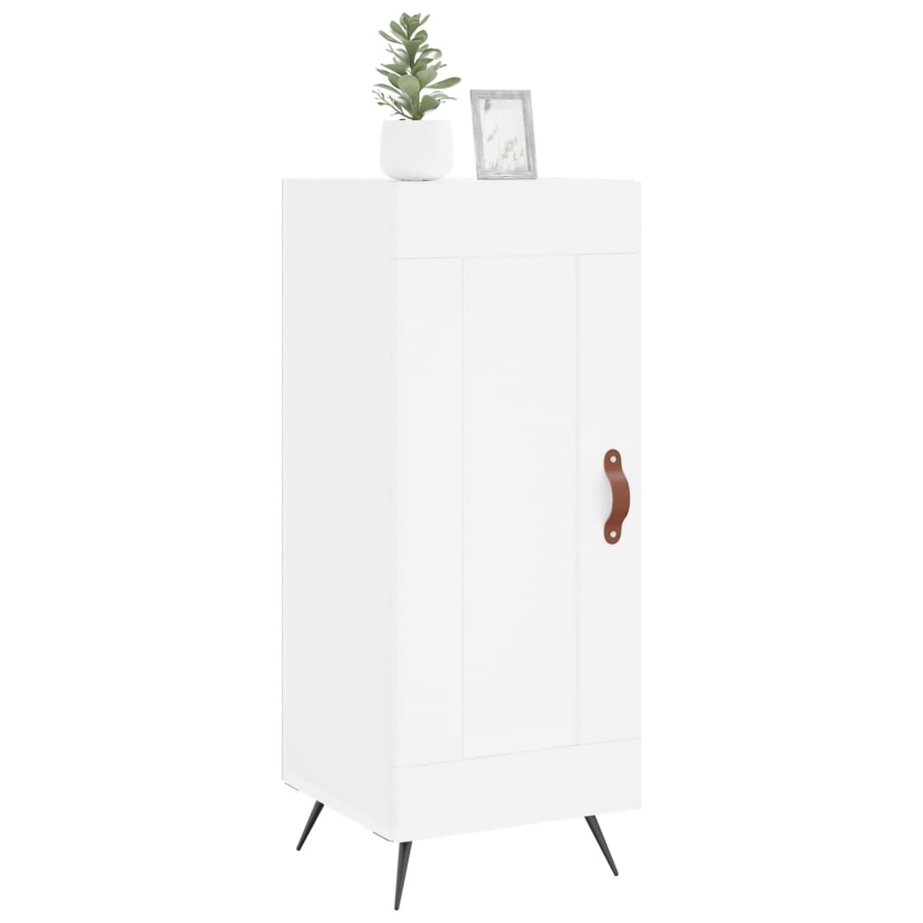 skænk 34,5x34x90 cm konstrueret træ hvid