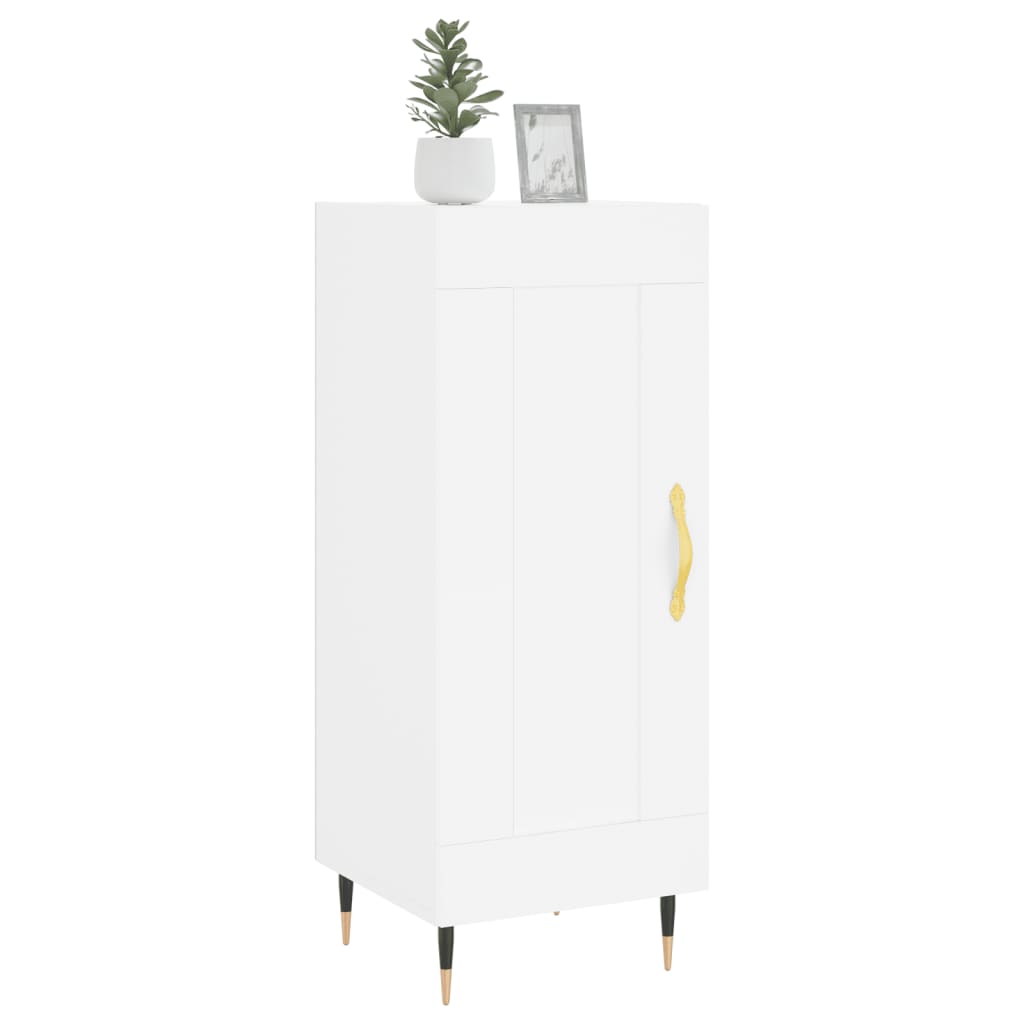 skænk 34,5x34x90 cm konstrueret træ hvid