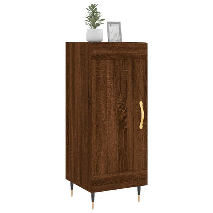 skænk 34,5x34x90 cm konstrueret træ brun egetræsfarve