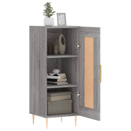 skænk 34,5x34x90 cm konstrueret træ grå sonoma-eg