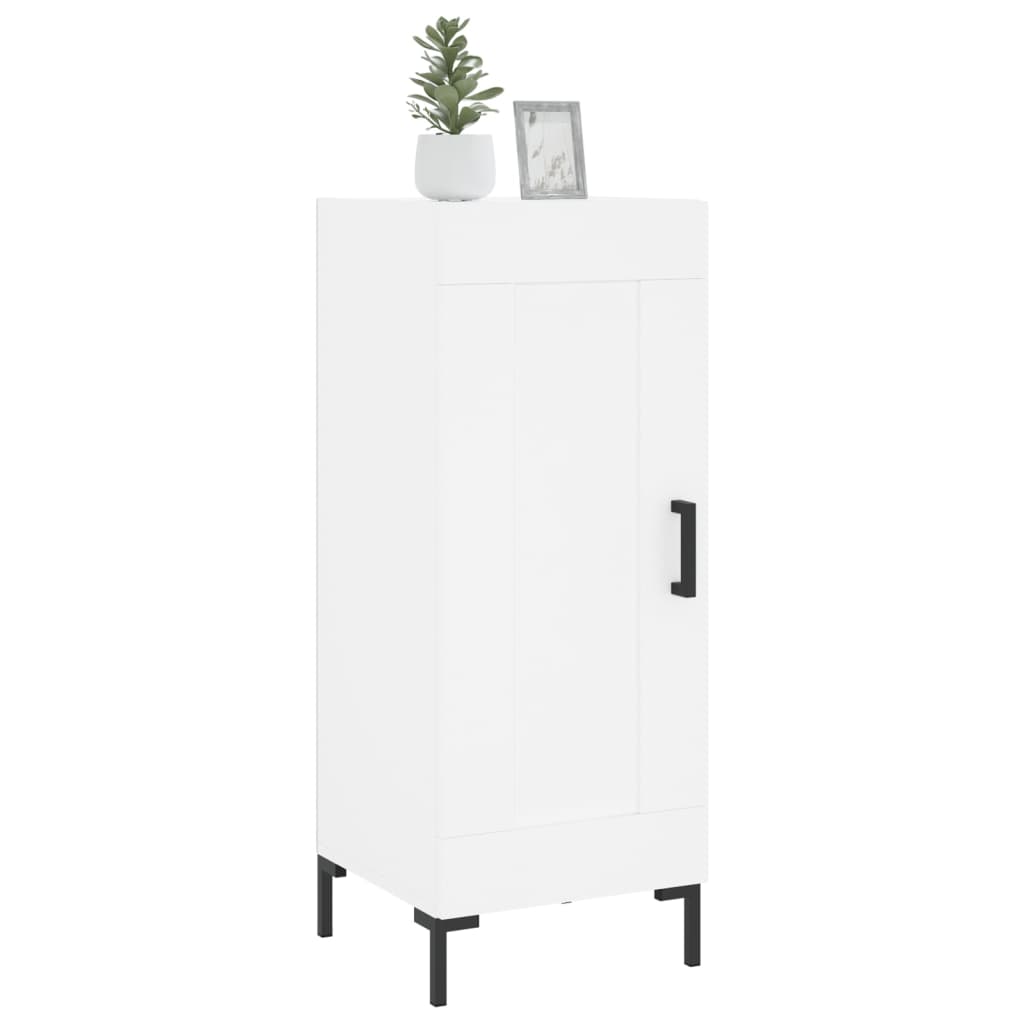 skænk 34,5x34x90 cm konstrueret træ hvid