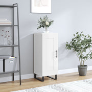 skænk 34,5x34x90 cm konstrueret træ hvid højglans