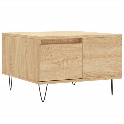 sofabord 55x55x36,5 cm konstrueret træ sonoma-eg