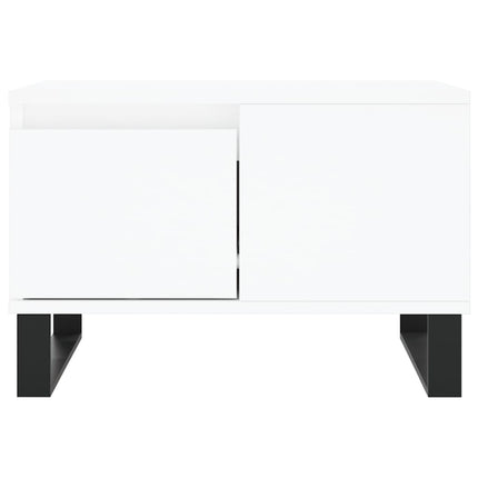 sofabord 55x55x36,5 cm konstrueret træ hvid