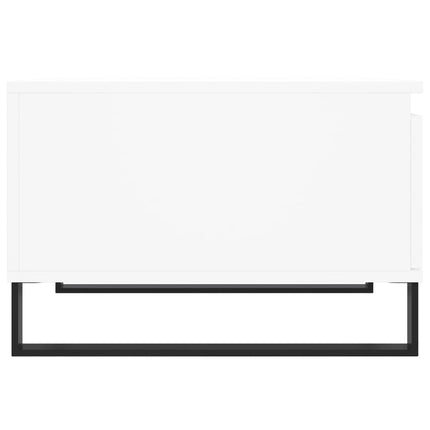 sofabord 55x55x36,5 cm konstrueret træ hvid