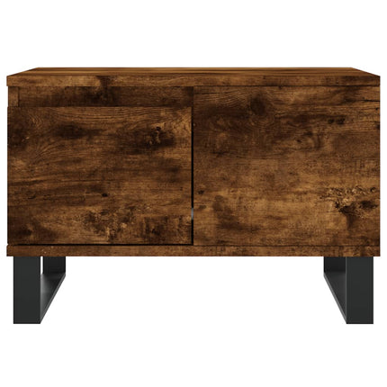 sofabord 55x55x36,5 cm konstrueret træ røget egetræsfarve
