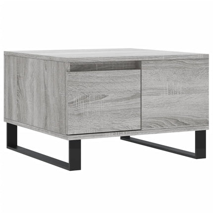 sofabord 55x55x36,5 cm konstrueret træ grå sonoma-eg