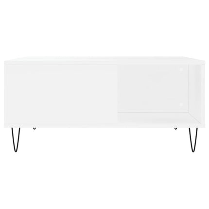 sofabord 80x80x36,5 cm konstrueret træ hvid