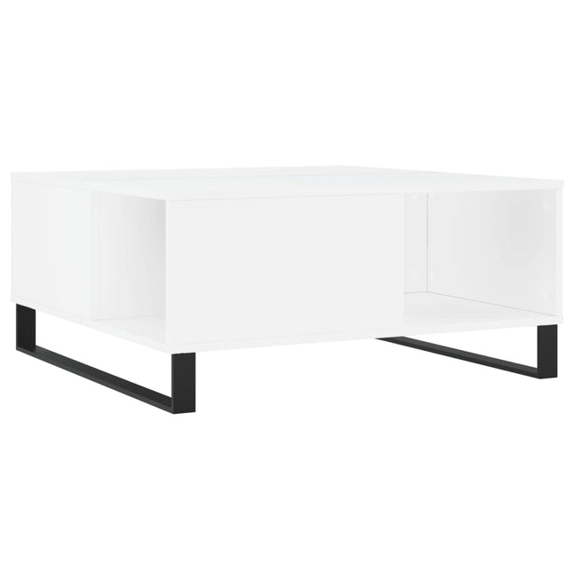 sofabord 80x80x36,5 cm konstrueret træ hvid
