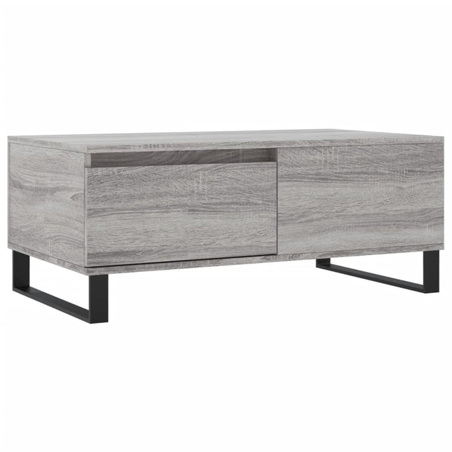 sofabord 90x50x36,5 cm konstrueret træ grå sonoma-eg