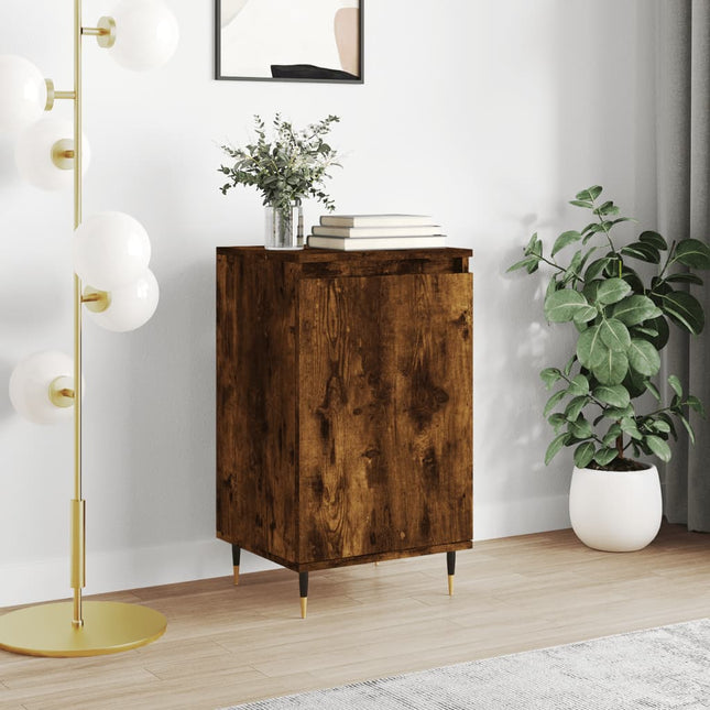 skænk 40x35x70 cm konstrueret træ røget egetræsfarve