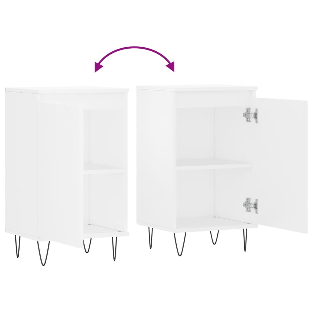 skænk 40x35x70 cm konstrueret træ hvid