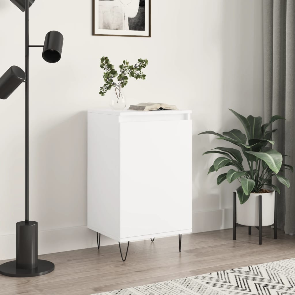 skænk 40x35x70 cm konstrueret træ hvid