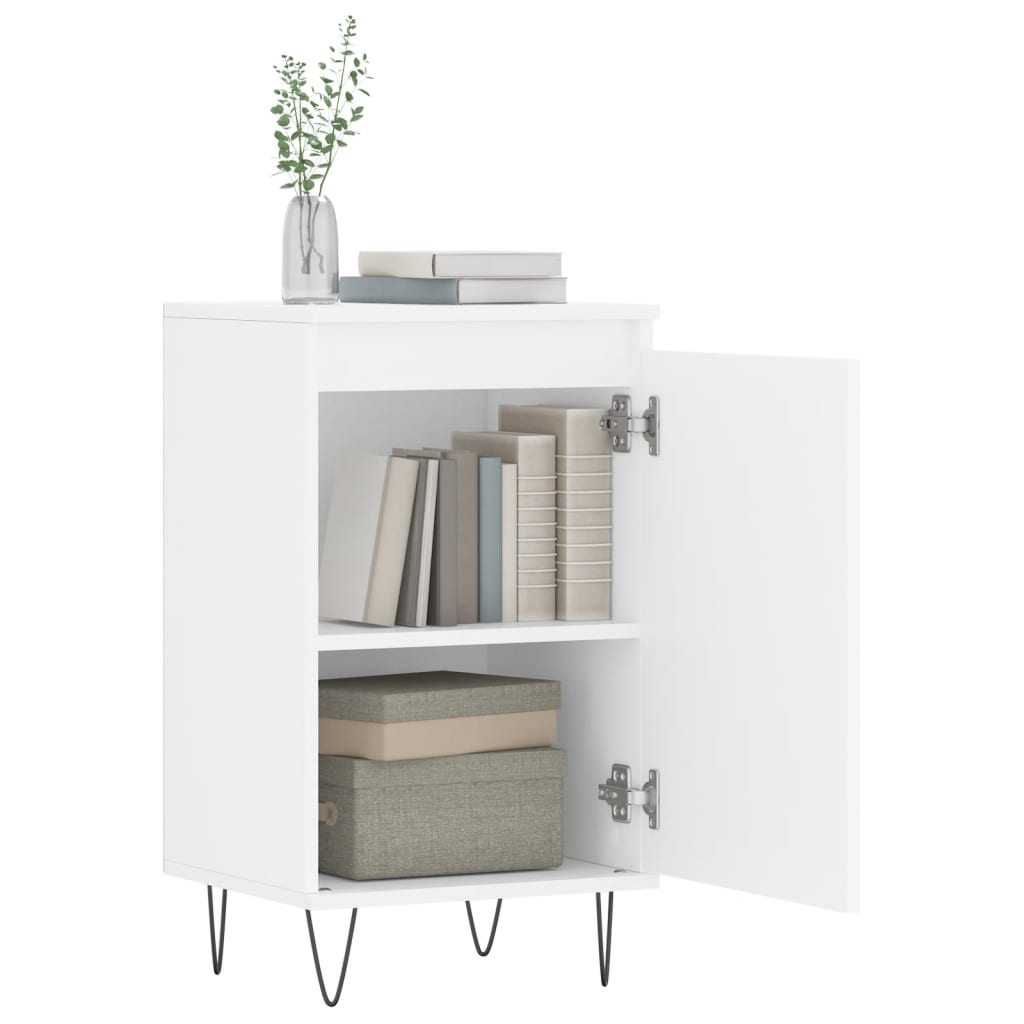 skænke 2 stk. 40x35x70 cm konstrueret træ hvid