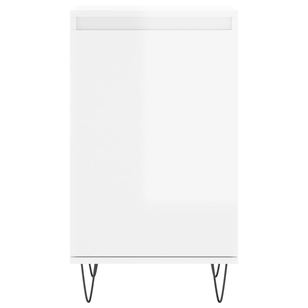 skænke 2 stk. 40x35x70 cm konstrueret træ hvid højglans