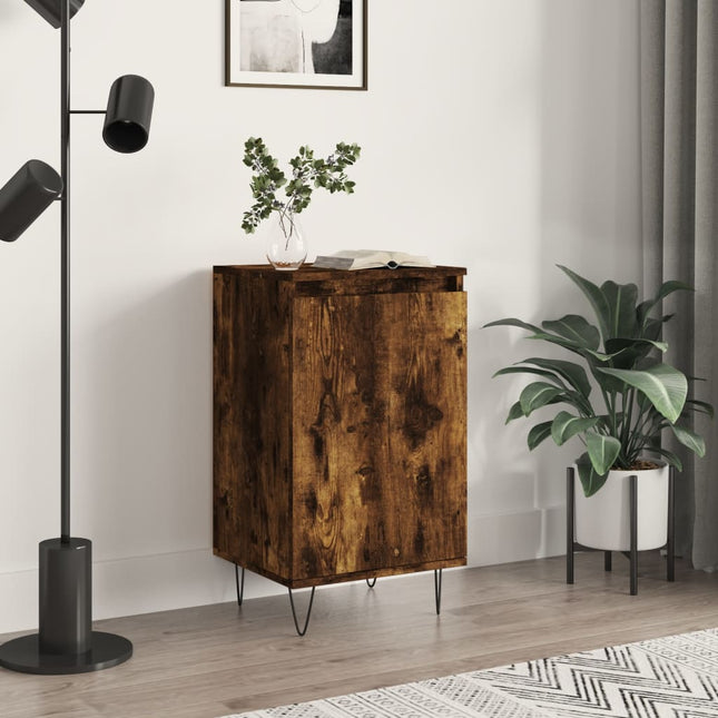 skænk 40x35x70 cm konstrueret træ røget egetræsfarve