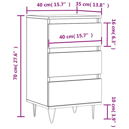 skænk 40x35x70 cm konstrueret træ sort