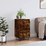 skænk 40x35x70 cm konstrueret træ røget egetræsfarve