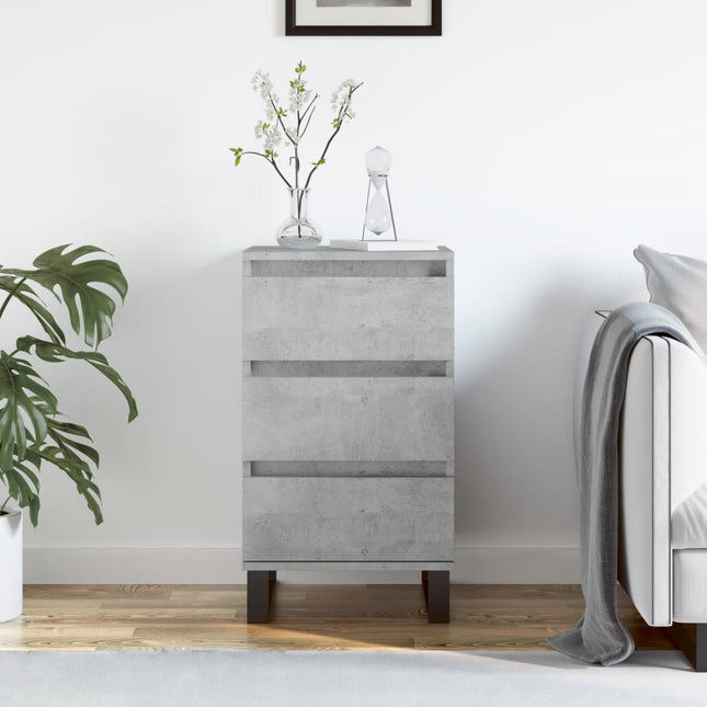 skænk 40x35x70 cm konstrueret træ betongrå