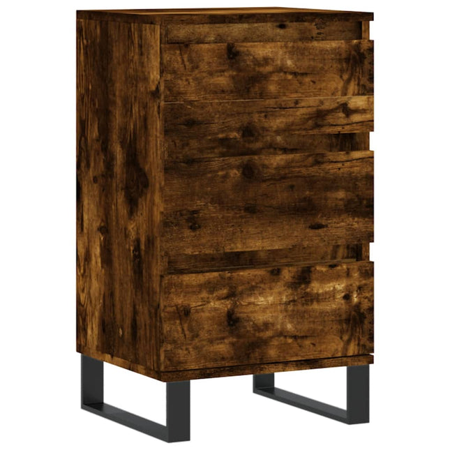 skænk 40x35x70 cm konstrueret træ røget egetræsfarve