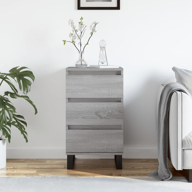 skænk 40x35x70 cm konstrueret træ grå sonoma-eg