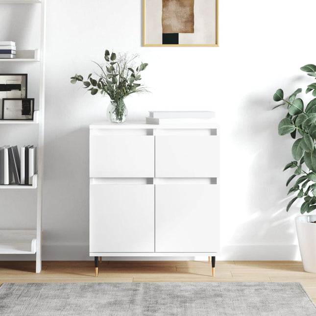 skænk 60x35x70 cm konstrueret træ hvid