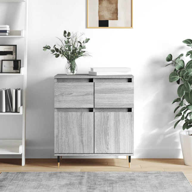 skænk 60x35x70 cm konstrueret træ grå sonoma-eg