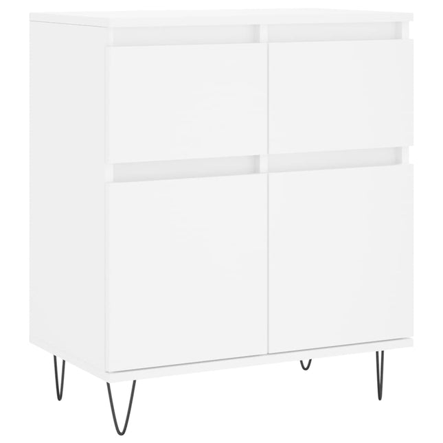 skænk 60x35x70 cm konstrueret træ hvid