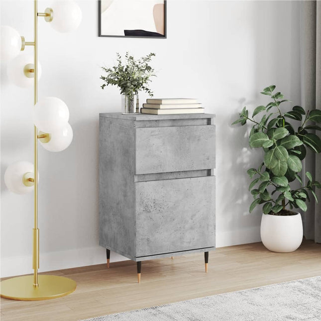 skænk 40x35x70 cm konstrueret træ betongrå